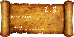 Bocz Zita névjegykártya